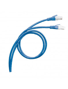 Cordon de brassage et utilisateurs RJ45 LCS³ catégorie 6 SF/UTP blindé impédance 100ohms longueur 3m PVC bleu LEGRAND 051754