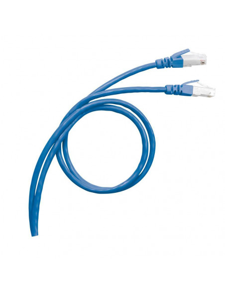 Cordon de brassage et utilisateurs RJ45 LCS³ catégorie 6 SF/UTP blindé impédance 100ohms longueur 3m PVC bleu LEGRAND 051754