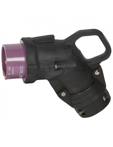 Fiche coudée Hypra IP44 TBT 16A 25V 2 Pôles caoutchouc LEGRAND 052441