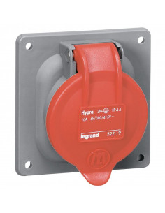 Socle Prise fixe Hypra IP44 63A de 380V à 415V 3P+T plastique LEGRAND 053823
