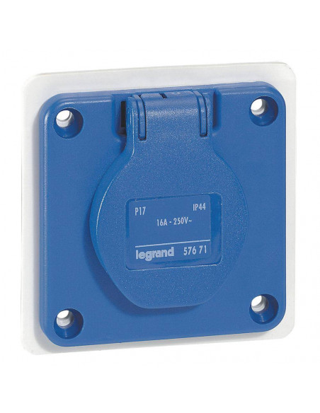 Prise P17 à brochage domestique IP54 16A 250V~ 2P+T LEGRAND 057671