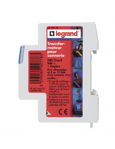 TRANSFO SONN.12/8V 12/8VA LEX. LEGRAND 092778