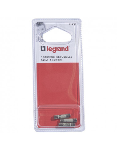 3 CART.1,25A 5X20 LEGRAND 092930