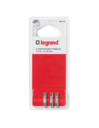 3 CART.5X20 3,15A LEGRAND 092934