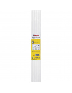 Lot de 5 moulures de 20x12,5mm sans cloison blanche LEGRAND 200891