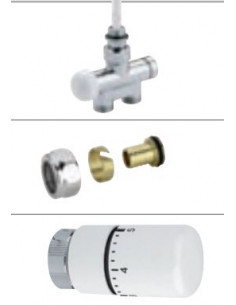 KIT RACCORDEMENT DROIT THERMOSTATIQUE BLANC ATLANTIC 850306