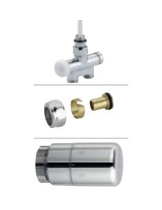 KIT RACCORDEMENT DROIT THERMOSTATIQUE CHROME ATLANTIC 850313
