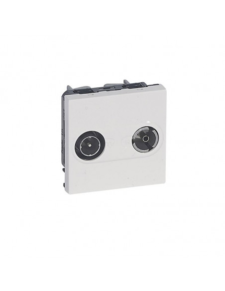 Prise TV-R Mosaic 2 modules pour maintenance d'installation blanc LEGRAND 078783