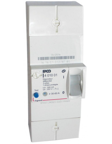 DISJONCTEUR BIPO 60A INSTANTANE  MICHAUD N461
