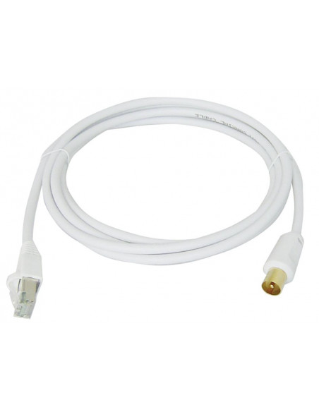 CORDON RJ45/FICHE IEC TV Lg 2 m  MICHAUD Q244