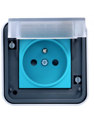 Witty IP55 3KW 2P+T M2+ saillie pour 1 véhicule électrique HAGER XEV080