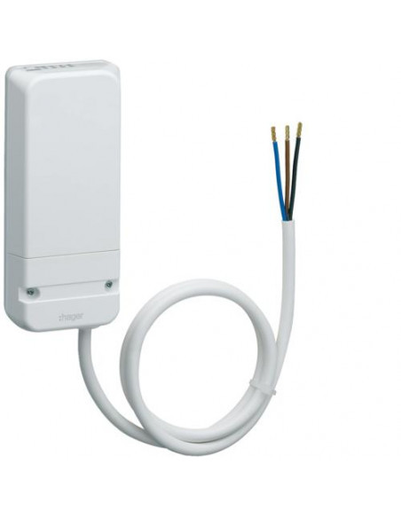Récepteur radio saillie pour chauffage électrique avec fil pilote 230V HAGER EK066P