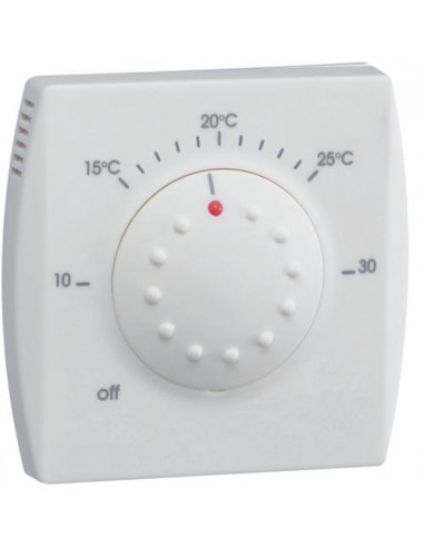 Thermostat ambiance électronique semi-encastré avec voyant 230V HAGER 25110
