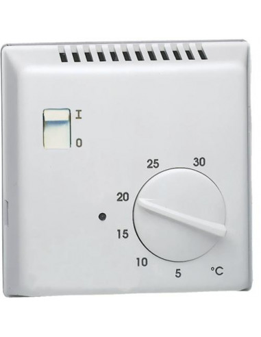 Thermostat ambiance électron saillie chauf eau ch contact inv entrée abaiss 230V HAGER 25503