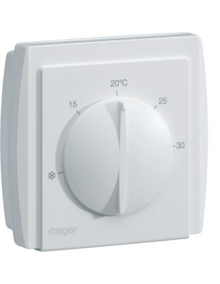 Thermostat ambiance à membrane multi-tension chauffe-eau chauffage sortie inverseur 10A 230V HAGER 54185