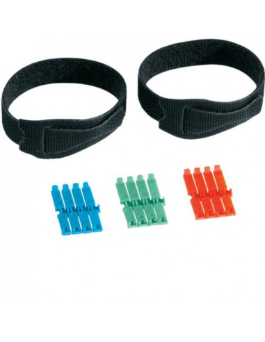 Kit repérage clips couleurs et serre-câbles pour cordons de brassage HAGER TN902