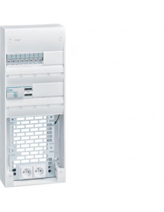 Coffret VDI 2 rangées 26 modules + platine Grade 3TV HAGER TN425