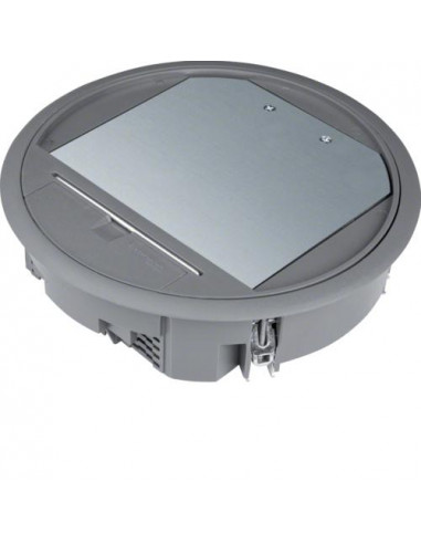 Boîte de sol ronde 12 modules diam 234mm encastrement diam 215mm grise HAGER VR06057011