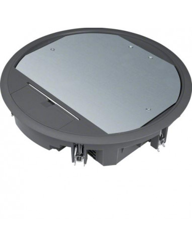 Boîte de sol ronde 24 modules diam 325mm encastrement diam 306mm noire HAGER VR10059005