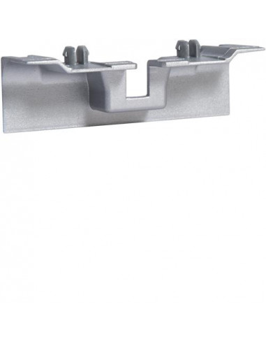 Pièce recouvrement support d'appareillage pour plinthe SL15100 alu HAGER SL15100AFD1