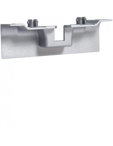 Pièce de recouvrement de support d'appareillage pour plinthe SL20055 alu HAGER SL20055AFD1