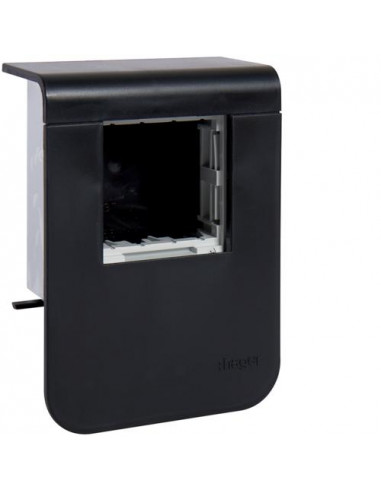 Support d'appareillage 45x45 pour plinthe SL20055 noir HAGER SL200559709011