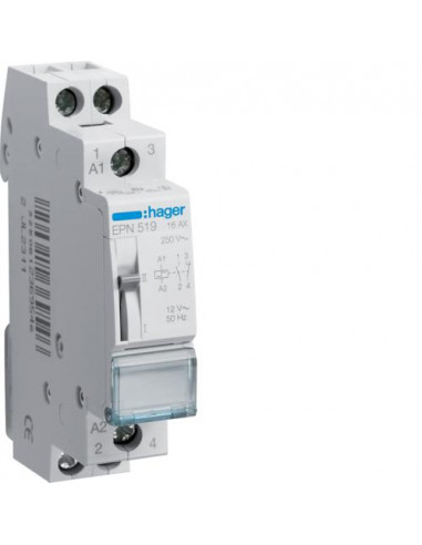 Télérupteur 1O+1F 12V HAGER EPN519