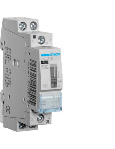 Relais de commande 16A 1F+1O 12V HAGER ERL218