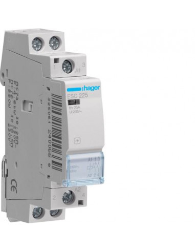 Contacteur 25A. 2F. 230V HAGER ESC225