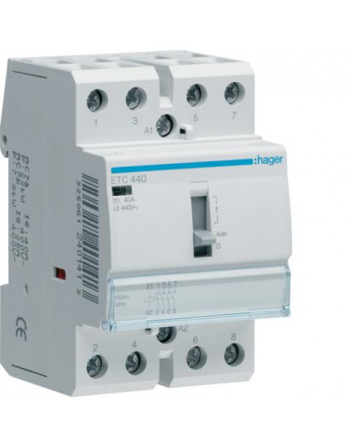 Contacteur Jour-Nuit 40A. 4F. 230V HAGER ETC440