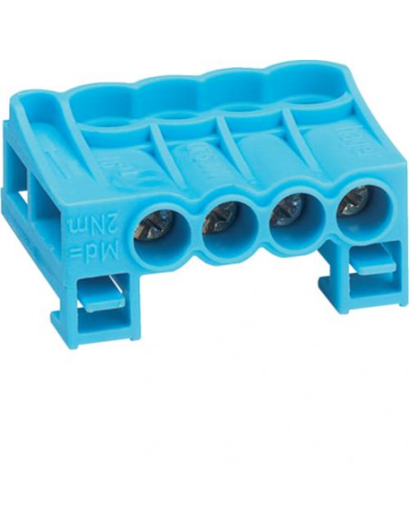 Bornier arrivée neutre a cage 4x25mm2 HAGER KN04N