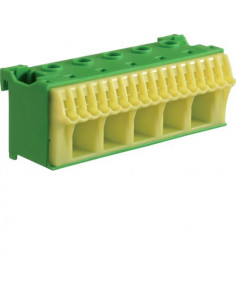 Bornier terre sanvis 17x4mm2 + 5x25mm2 HAGER KN22E