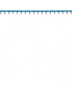 Barre de pontage 1P 63A languette 10mm² bleu 18M HAGER KB163NG