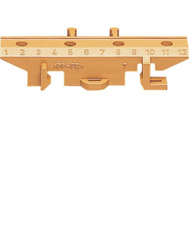 Socle de montage pour bornes en laiton. Couleur: brun HAGER KZ014