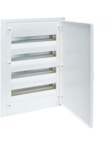 Coffret encastré 4 rangées 72 Modules porte opaque HAGER VF418PR