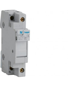 Coupe-circuit 1P+N 20A 400V domestique 1 Module HAGER L12601 2