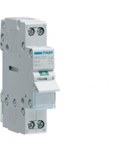 Interrupteur modulaire 2 pôles 32A HAGER SBN232