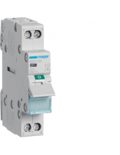 Interrupteur modulaire 2 pôles 32A à voyant HAGER SBB232