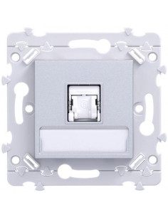 essensya prise RJ45 Catégorie 6 FTP pour Grade 2 Titane HAGER WE223T