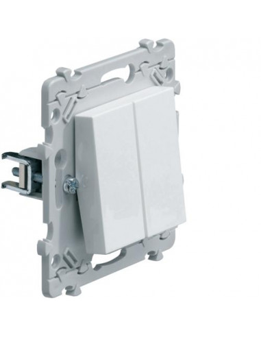 Essensya Double poussoir inverseur 1O+1F à griffes HAGER WE044G