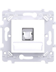 Prise RJ45 Catégorie 6a STP Essensya pour Grade 3 TV Blanc HAGER WE228 2