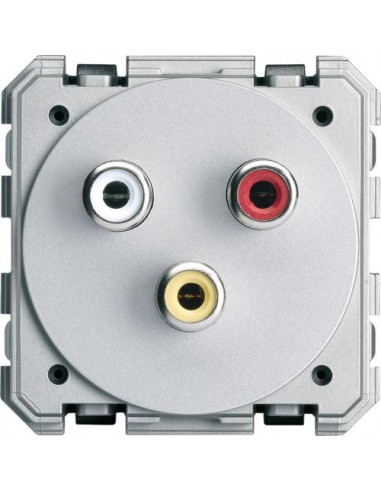 RCA audio/video bornier à vis 2 modules HAGER WXF631