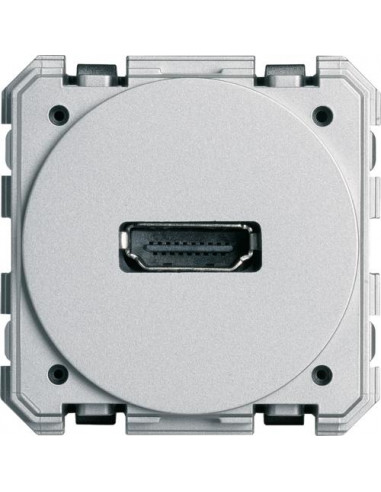 Prise HDMI gallery bornier à vis 2 modules HAGER WXF632