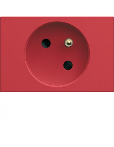 Prise de courant speciale goulotte gallery 2P+T 16A rouge HAGER WXF421R