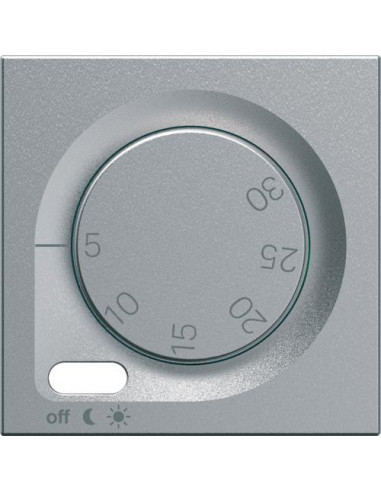 Enjoliveur thermostat gallery titane HAGER WXD315T