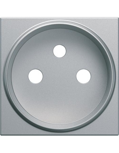 Enjoliveur prise de courant renovation gallery titane HAGER WXD105T