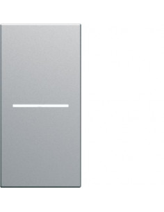 Enjoliveur interrupteur a voyant gallery 1 module titane HAGER WXD011T