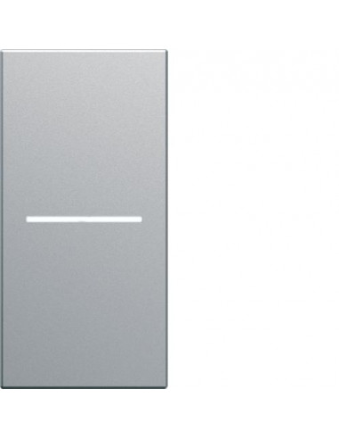 Enjoliveur interrupteur a voyant gallery 1 module titane HAGER WXD011T