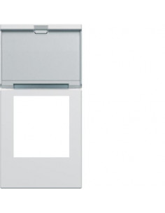 Enjoliveur prise RJ45 gallery avec porte-étiquette 1 module pure HAGER WXD205B