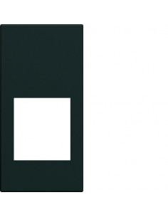 Enjoliveur prise RJ45 gallery sans porte-étiquette 1 module night HAGER WXD201N
